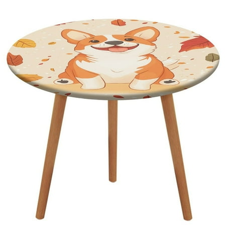 

Dog (4) Round Fitted Tablecloth Elastic Table Cover Waterproof Dining for Indoor Outdoor Decor Table Cloth