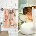 thumbnail image 7 of Yayeee 100% Cotton Hand Towels for Bathroom 16" x 28" Soft Absorbent Kitchen Towel, Pink Christmas Santa, 7 of 7