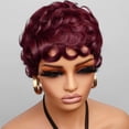 thumbnail image 2 of Natural Black Layered Pixie Wig Human Hair for Black Women Short Human Hair Lightweight Glueless Pixie Cut Wigs, 2 of 6