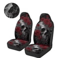 thumbnail image 3 of Uorisanigo Car Seat Cover for Front Only, Soft Plush Red Rose Skull High Back Seat Protectors, Heavy Duty Seats Cover Fits for Most Cars, Trucks, SUVs, Vans, Set of 2, 3 of 7