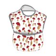 thumbnail image 2 of Susaid Red Mushroom Print Bibs for Babies Toddlers Adjustable Waterproof Free Soft Durable Bibs for eating with Large Pocket Food Catcher, 2 of 8