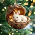 thumbnail image 5 of Hmgxay 9 Adorable Forest Ornaments, Cute Mini Christmas Decorations with Lights, Charming Hanging Resin Figures, Whimsical Holiday Accents, 5 of 7