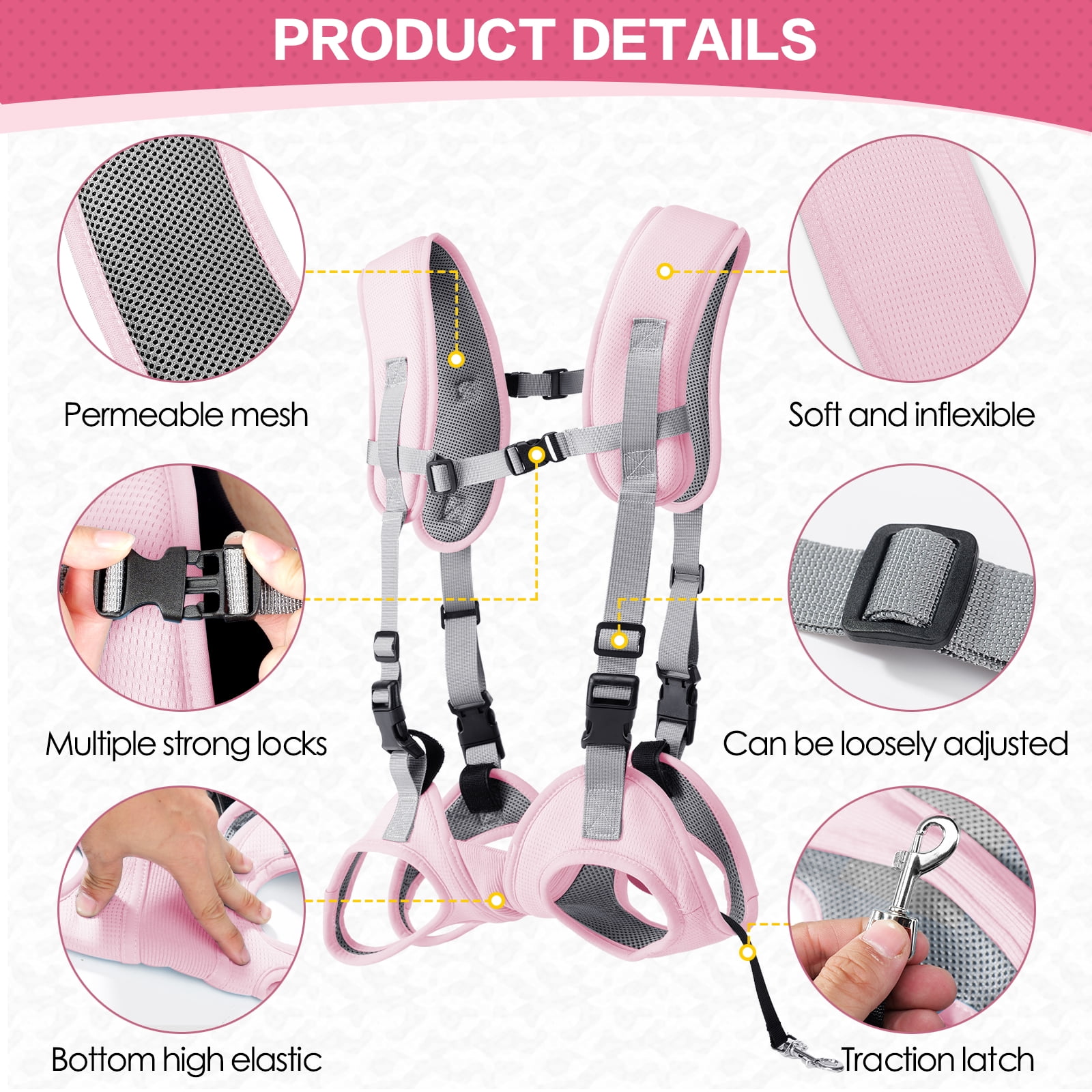 Pet Carrier Backpack - Breathable & Adjustable Design for Small Medium Dogs, Suitable for Outdoors