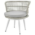 thumbnail image 3 of Monaco Rope Wicker 3-Piece Patio Conversation Set with Cushions in Grey, 3 of 7
