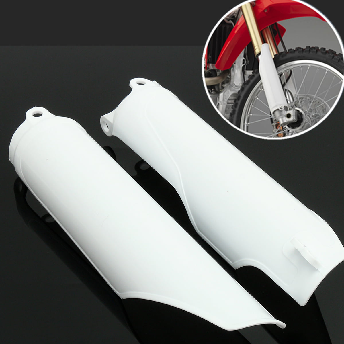 Honda CRF250-R 2016 2017 White Fork Guards Protectors Covers 