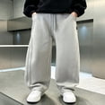 thumbnail image 6 of Teen Boys Sweatpants Wide Leg Baggy Pants Open Bottom Athletic Sweat Pants Casual Kids Youth Boys' Pants Pockets Size 5‐16 Years, 6 of 9