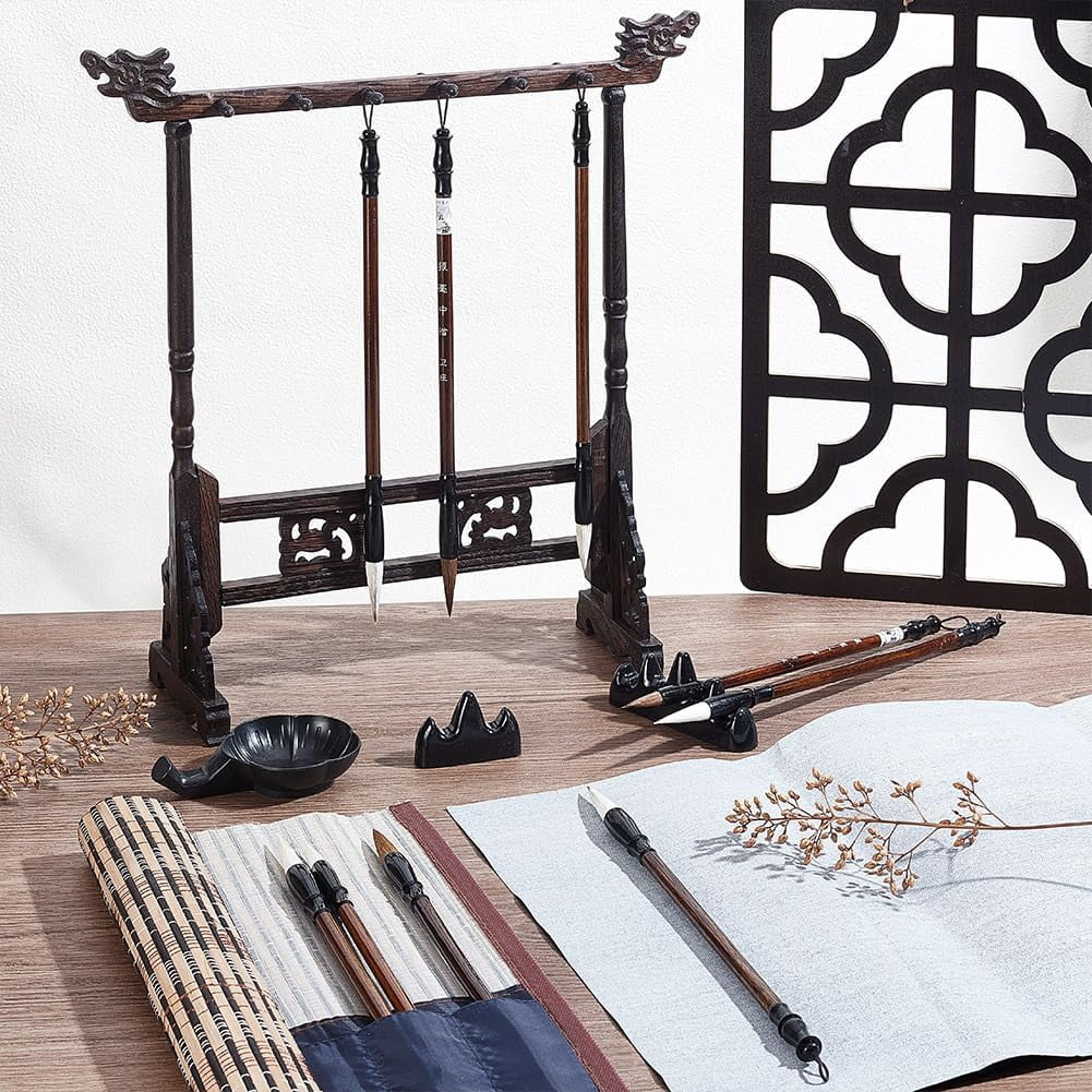 15Pcs Chinese Calligraphy Brushes Set Kanji Japanese Sumi Painting Writing Drawing Brush Kit