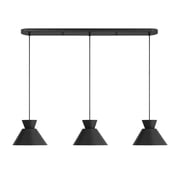 Meridian M100134MBK 3-Light Linear Chandelier in Matte Black