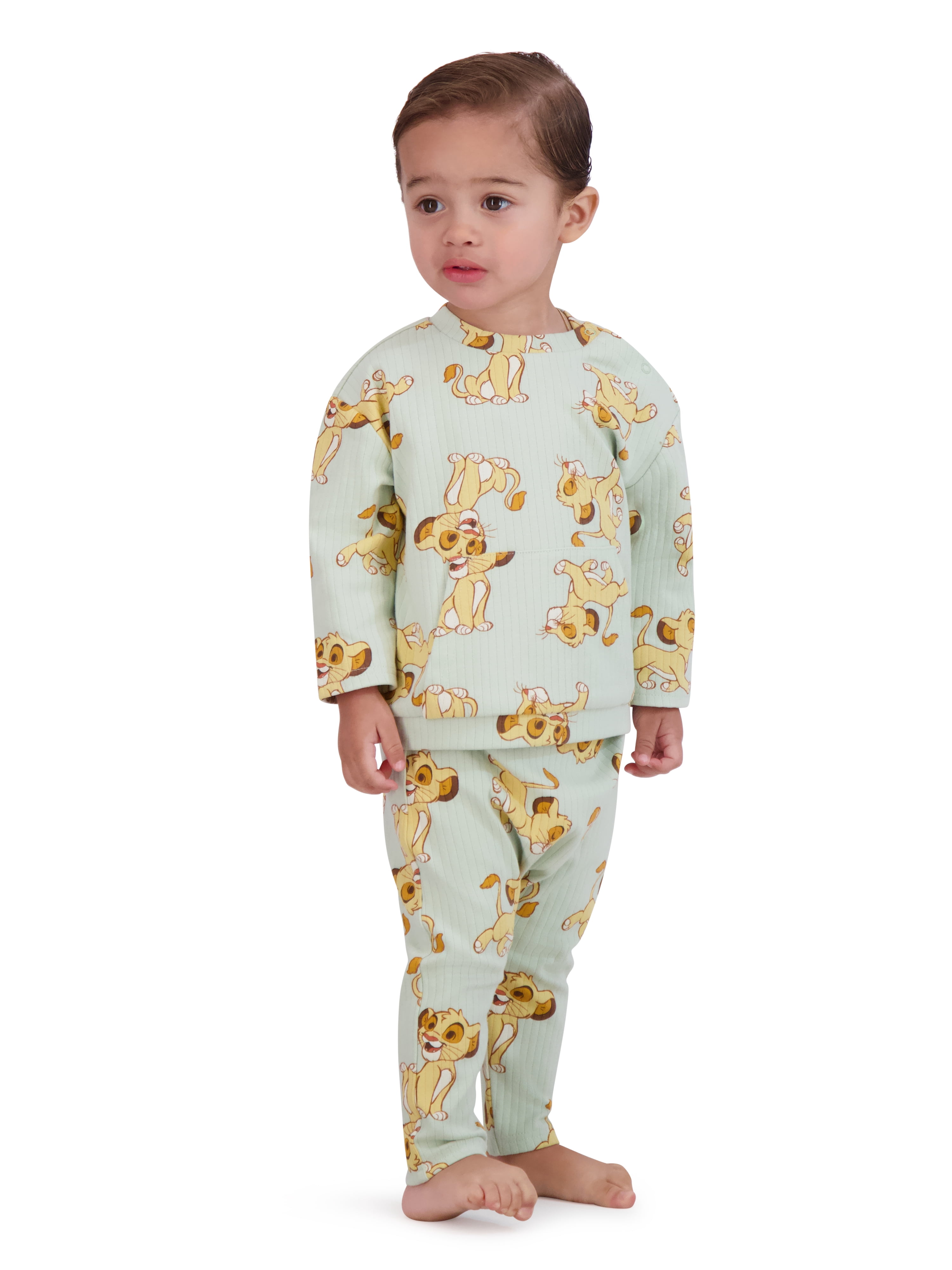 Lion King Baby Boy 2 Piece Rib Pant Set, Sizes 0/3 Months-24 Months