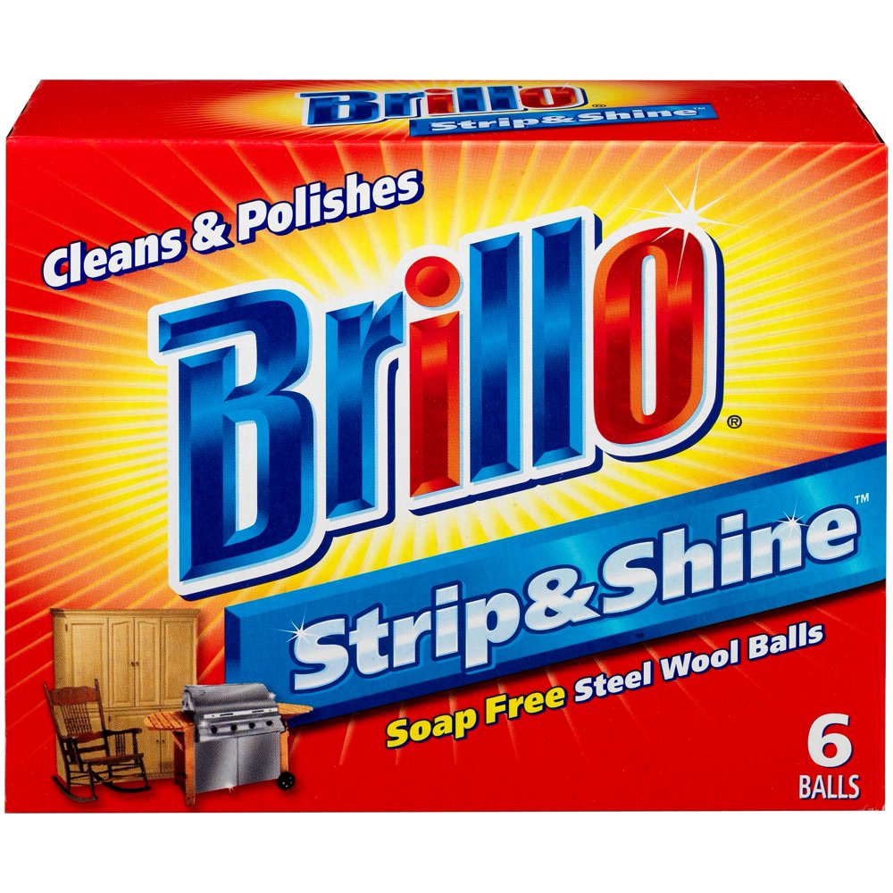 Brillo Supreme Strip & Shine Steel Wool Balls, 6 Ct
