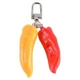 thumbnail image 1 of Guardurnaity Cadena anillo moda Chilli ajo portátil hogar llavero titular portátil bolso decoración llavero colgante mujer hombre Accesorios de disfraces amarillo negro, 1 of 6