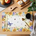 thumbnail image 2 of Spring Floral Placemats Set of 4, Hydrangea Sunflowers Butterflies Watercolor Placemats for Dining Table, Place Mats for Kitchen Tabletop, Waterproof Wipeable Dining Table Mats Set, 2 of 9