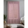 thumbnail image 2 of Sheer Curtains 108 Inches Long, Vintage Nude Pink Semi Sheer Curtains Light Filtering Window Treatment, Farmhouse Retro Solid Color Linen Texture Privacy Voile Drapes for Living Room 52x108 Inch, 2 of 7