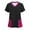 Black, variant on Scrubs for Women Tops with 2 Front Pockets Fashion Color Block V Neck T Shirts Short Sleeve Stretch Scrub Top (XL, White)
