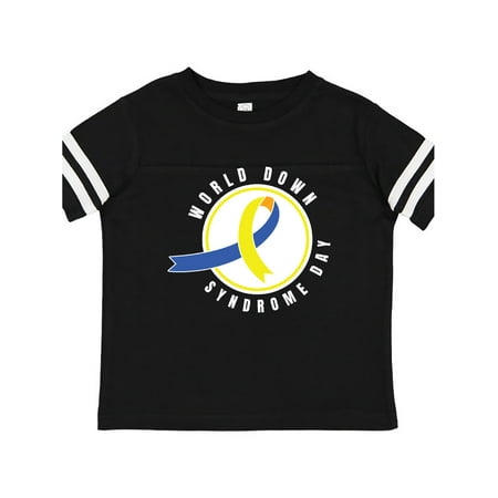 

Inktastic World Down Syndrome Day with Yellow and Blue Ribbon Gift Toddler Boy or Toddler Girl T-Shirt