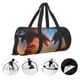 thumbnail image 3 of Fotbe Red And Blue Fire Cloud Dragon Bolsa Deportiva de Lona Plegable con Estampado, Bolsa de Gimnasio con Bolsillo Seco/Húmedo, Bolsa de Viaje Ultraligera de Gran Capacidad, 3 of 6