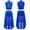Blue, variant on Sholeno Kids Girls Ballet Lyrical Dance Costumes Shiny Crop Top with Skirted Leotard 2-Piece Dance Outfits Navy Blue 14
