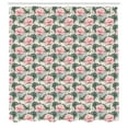thumbnail image 2 of Ambesonne Pink Floral Shower Curtain, Asian Garden Peonies, 69"Wx70"L, Grey Teal Eggshell, 2 of 4