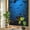 Dark Blue Black, variant on Halloween Privacy Window Film, Decorative Stained Glass Window Film, Castle Pumpkin Witch Bat Blue Black Resuable Rainbow Static Cling for Home Bathroom Living Room Glass Door 23.6"x59"