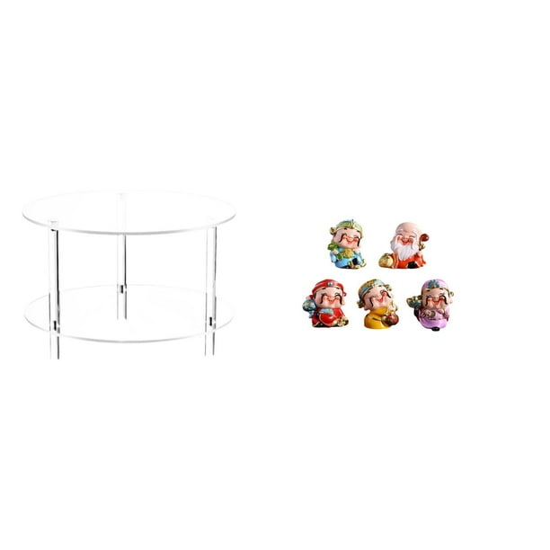 Mesa auxiliar redonda de acrílico,Mesa auxiliar redonda de acrílico,mesita de noche.,Mesa auxiliar redonda pequeña de acrílico transparente para bebidas,Figura de escritorio,Figura de Dios