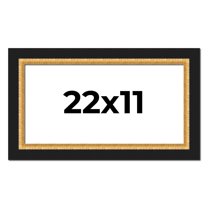 22x11 Frame Gold Real Wood Picture Frame Width 2.25 Inches | Interior Frame Depth 0.5 Inches |