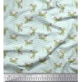 thumbnail image 1 of Soimoi Green Cotton Voile Fabric Floral & Chameleon Reptile Fabric Prints By Yard 56 Inch Wide, 1 of 3
