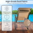 thumbnail image 4 of Lavish Home Outdoor Rocking Chair – Foldable Camping Chair with Pillow, Bungee Support and 309 lbs Capacity, Beige, 4 of 8