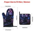 thumbnail image 2 of Balery Fantasy Dragon In Cathedral Pattern Oven Mitts and Pot Holders 4 pcs Set, Kitchen Oven Glove High Heat Resistant 500℉ Oven Mitts with Non-Slip Silicone Surface, 2 of 6