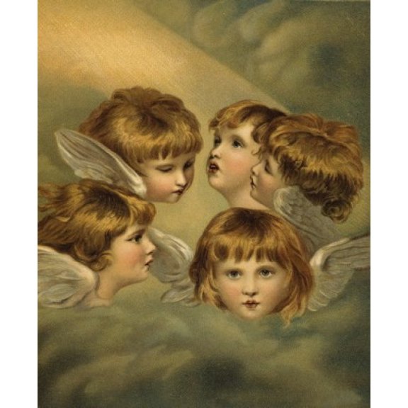 Child Angel Heads  Artist Unknown Canvas Art -  (18 x 24)