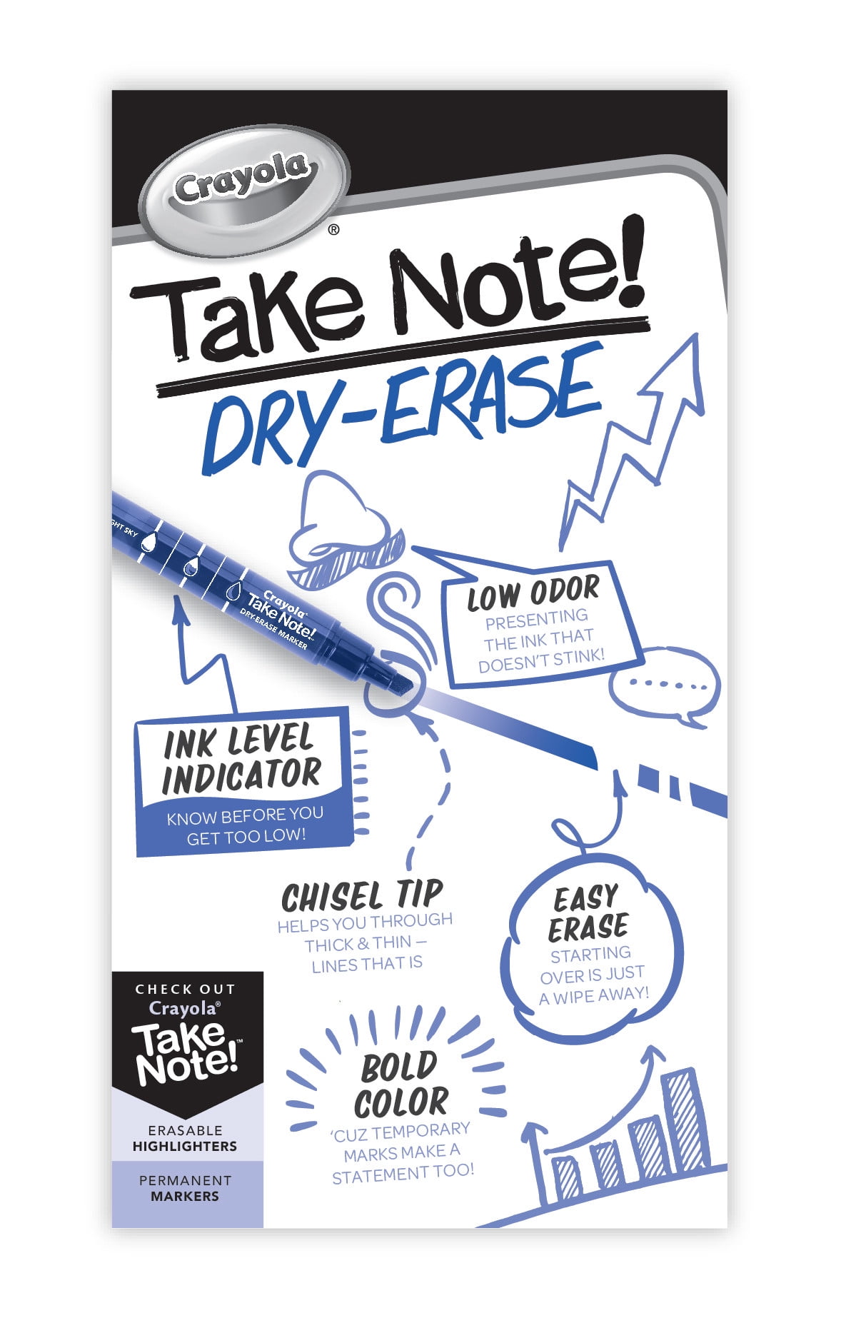 Take Note Dry Erase Markers, 12 Count, Crayola.com