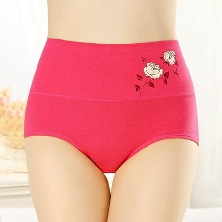 

Yubatuo Lingerie for Women Fashion Basic Elastic Comfortable Printing Cotton Underwear