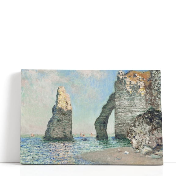 The Cliffs at Etretat, 1885 - Wrapped Canvas Print Wall Art | 18" W x 12" H