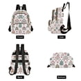 thumbnail image 4 of FORMRS Mini Backpack Purse for Women Travel Daypack Casual Shoulder Bag, Beige Nordic Christmas House, 4 of 7