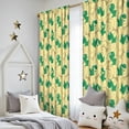 thumbnail image 5 of Blackout Kids Curtains,Yellow Cartoon Dinosaurs Bones Pattern Childrens Insulated Curtains Set Of 2,Bedroom Essentials,Toddler Room Decor 52"x84", 5 of 5