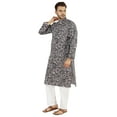 thumbnail image 3 of Atasi Designer Kurta For Menâ€™s Printed Chinese Collar Summer Ethnic Party Wear, 3 of 7