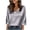 Grey, variant on Satin Blouses for Women 3/4 Sleeve V Neck Tailored Fit Dressy Casual Silk Shirt Spring Summer Tops