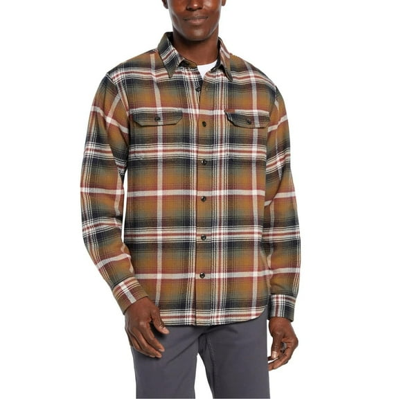 Orvis Men’s Spread Collar Flannel Shirt (Multi, X-Large)