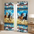 thumbnail image 2 of Castle Fairy Horse Black Out Curtains,Tribal Aztec Curtains Pack of 2 (42x63 Each), 2 of 6