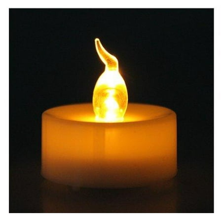 AGPtek 6pcs Battery LED Romantic Amber Tea Light Flameless Flickering Flashing Candle For Party Wedding