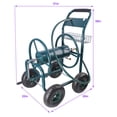 thumbnail image 6 of Garden Hose Reel Cart - 4 Wheels Portable Garden Hose Reel Cart with Storage Basket Rust Resistant Heavy Duty Water Hose Holder, 6 of 6