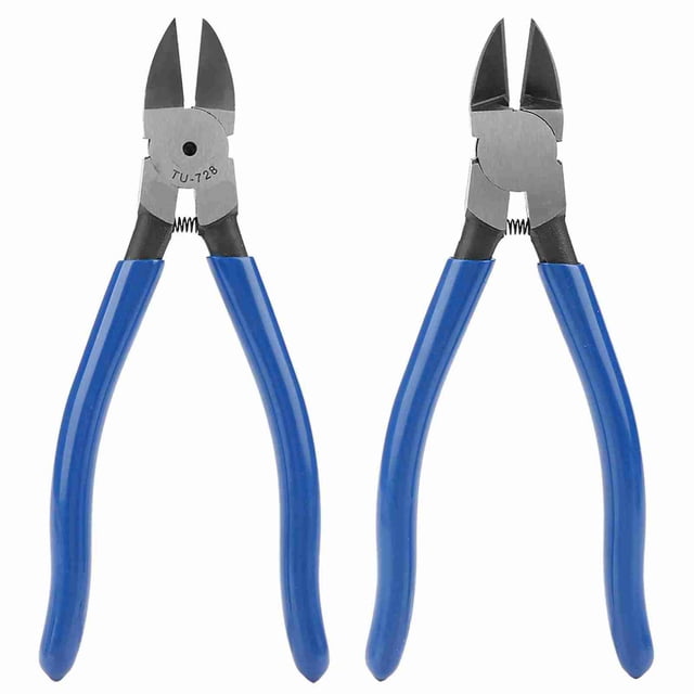 Alicados diagonales, Alicados diagonales azules de 8 Pulgadas, Alicados de Corté lateral, Alicados de Corté de Punta de Cable, Herramienta Cortadore de Alambre para varios Cable