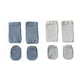 thumbnail image 2 of Juego de calcetines con rodilleras para gatear para bebés y niños pequeños, de algodón peinado, suaves, antideslizantes, color gris claro y azul, talla S para niños de 0 a 1 año, 2 of 15