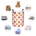 thumbnail image 4 of Pofeuu octopuses Print Laundry Basket Circular Laundry Hamper with Handle Waterproof Oxford Fabric Foldable Dirty Clothes Storage Bucket Gift Storage Basket-, 4 of 6