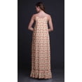 thumbnail image 2 of Bimba Pink Salmon2 Floral Leaves & Begonia Printed Long Maxi Dress For Women Rayon Nightgown Spaghetti Strap Ladies Sleepwear Large, 2 of 5