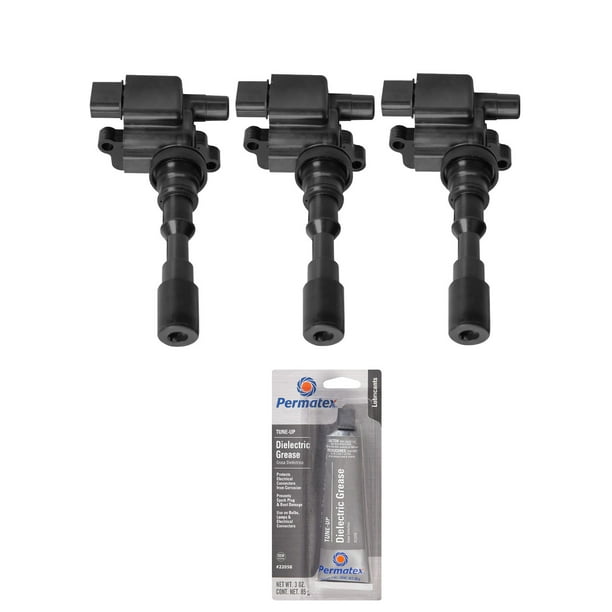 Set of 3 Ignition Coils and Permatex 22058 Dielectric TuneUp Grease