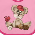 thumbnail image 4 of Inktastic Baseball Teddy Bear Boys Baby Bib, 4 of 4