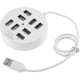 thumbnail image 1 of 8-port Box Multi-data Transmission Usb 2.0 Hub Round Multi-port Distributor Adapter (white), 1 of 5