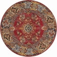 thumbnail image 4 of Unique Loom Outdoor Traditional Collection Area Rug - Classic (7' 10" Round Antique Red/Beige), 4 of 8