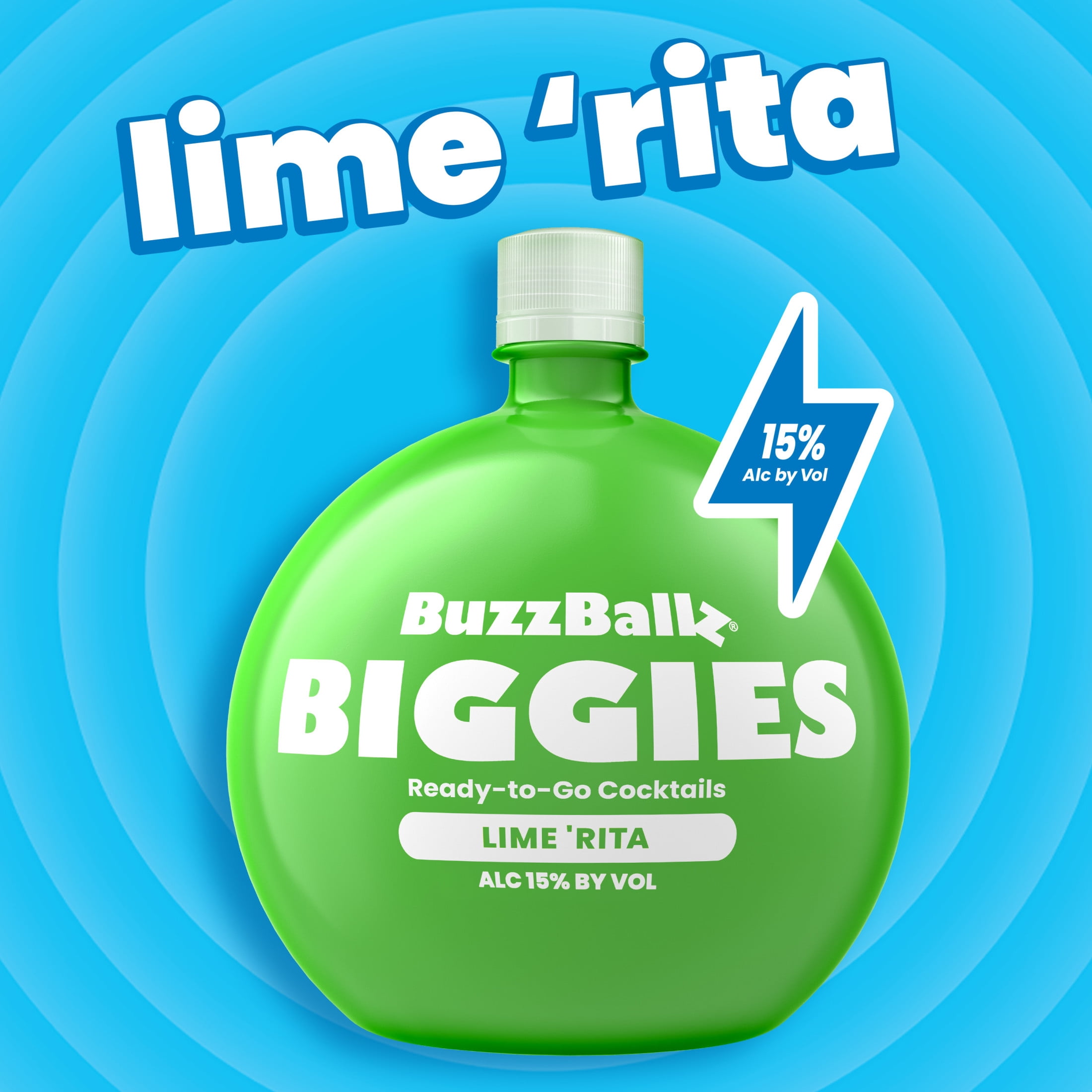 BuzzBallz Biggies Tequila 'Rita,  1.75L Bottle, ABV 15%