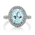 thumbnail image 2 of Gem Stone King 3.30 Ct Oval Sky Blue Topaz 925 Sterling Silver Ring (Size 6), 2 of 4